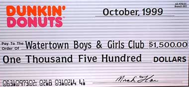 Check for Boys and Girls club